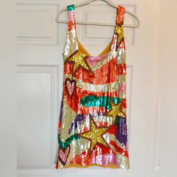Nasty Gal Multicolor Sequin Mini Dress — Size 4 - Picture 2 of 5
